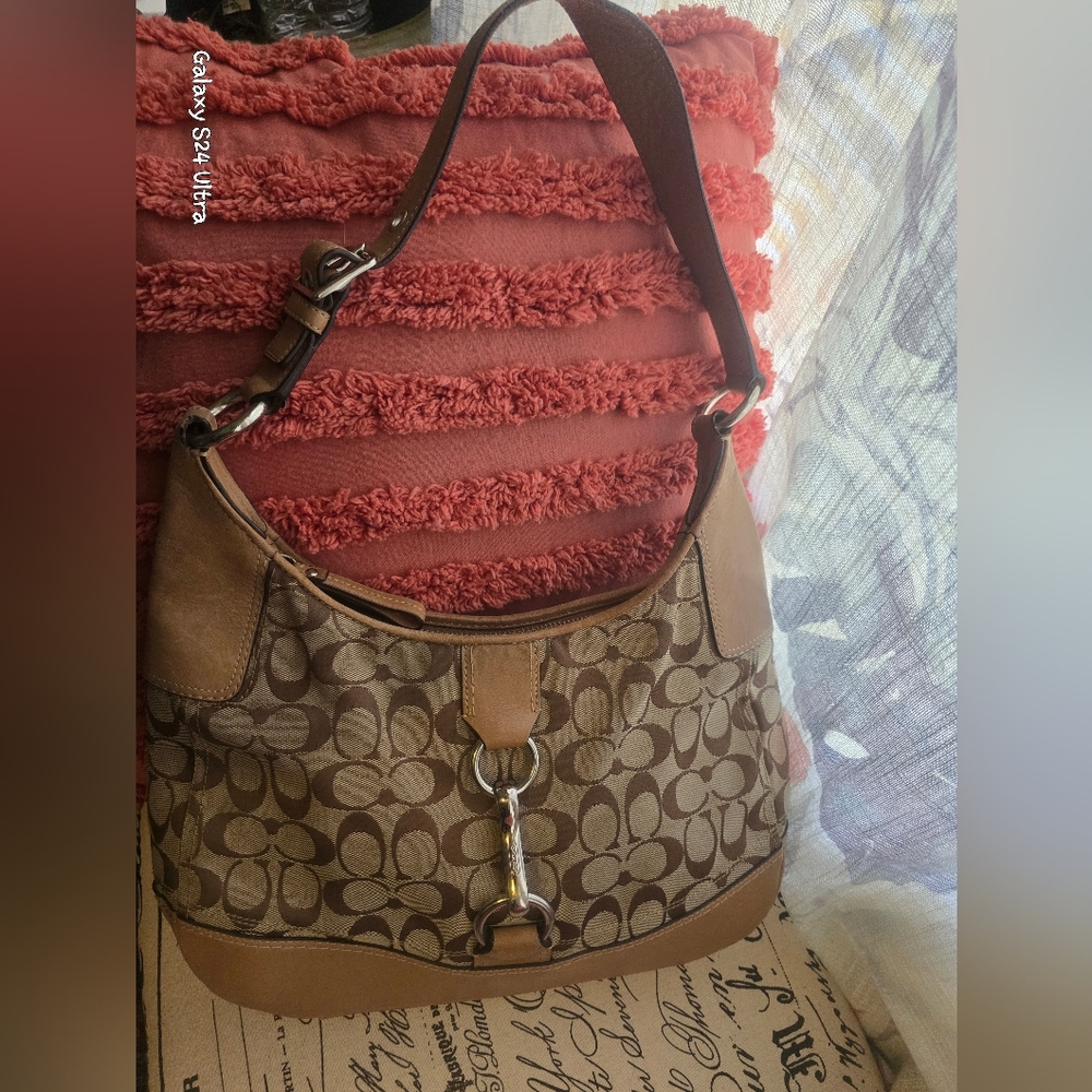 Coach Brown and Tan Hobo Bag